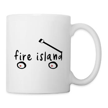 Fire Island NY wagon word summer heaven vacation  - Coffee/Tea Mug - white - Right