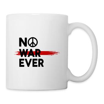 No War Ever Peace Peace Sign - Coffee/Tea Mug - white - Right