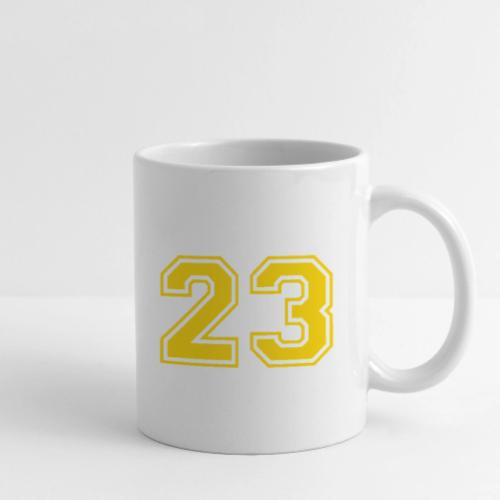 Number 23 in a classic athletic collegiate font - Coffee/Tea Mug