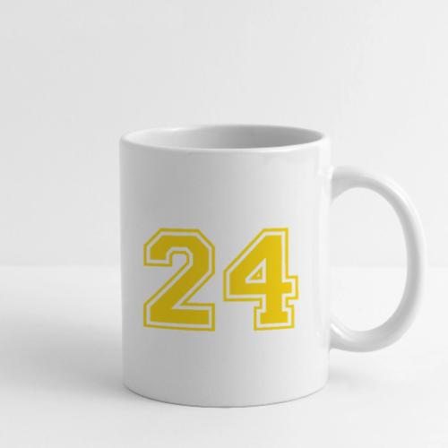 Number 24 in a classic athletic collegiate font - Coffee/Tea Mug