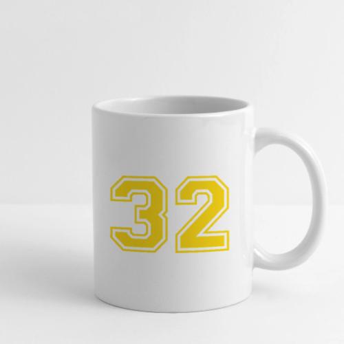 Number 32 in a classic athletic collegiate font - Coffee/Tea Mug