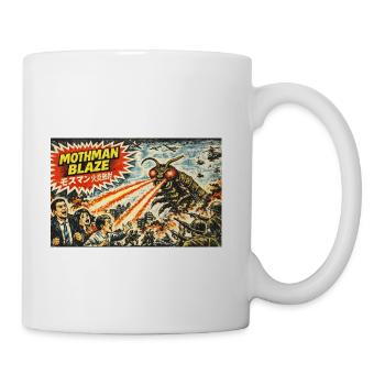 Mothman Blaze Retro Invasion - Coffee/Tea Mug - white - Right
