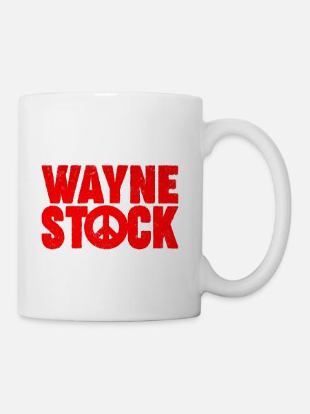 Wayne Stock Peace Logo Tee - Coffee/Tea Mug - white
