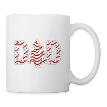 Christmas Tree Cake Dad Matching Family Party  - Coffee/Tea Mug - white - Right