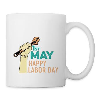 1st May Diligent Plumber Gift - Coffee/Tea Mug - white - Right