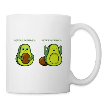 Funny Avocado Toilet Seed Guacamole - Coffee/Tea Mug - white - Right
