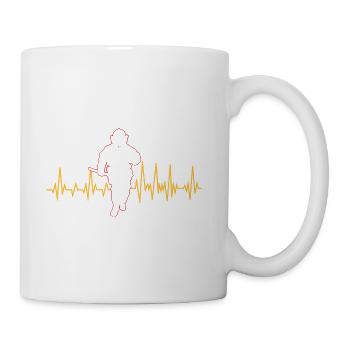 Firefighter In Action Heartbeat - Coffee/Tea Mug - white - Right