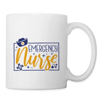 Emergency Nurse ER Room and Hospital Nurse 2 - Coffee/Tea Mug - white - Right