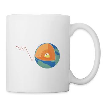 Earth Core An Open Earth Illustration With The - Coffee/Tea Mug - white - Right