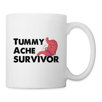 Tummy Ache Survivor - Coffee/Tea Mug - white - Right