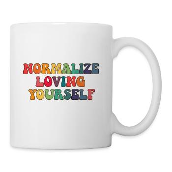 Normalize Loving Yourself - Coffee/Tea Mug - white - Right
