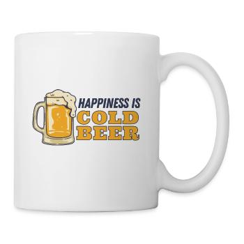 Happiness Is Cold Beer - Coffee/Tea Mug - white - Right