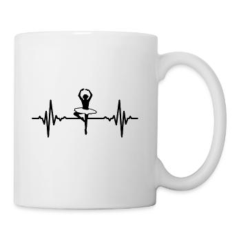 Ballet Dancer Heartline - Coffee/Tea Mug - white - Right