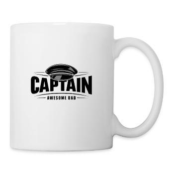Captain Awesome Dad Saying Quote Father`s Day - Coffee/Tea Mug - white - Right