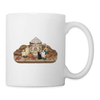 Autumn Cozy Pumpkin Mug Scene - Coffee/Tea Mug - white - Right
