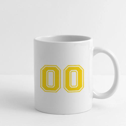 Number 00 in a classic athletic collegiate font - Coffee/Tea Mug