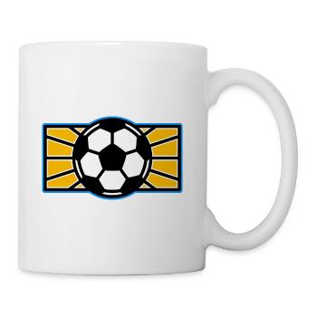 Football Pop Art Logo - Coffee/Tea Mug - white - Right