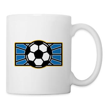Football Pop Art Logo - Coffee/Tea Mug - white - Right