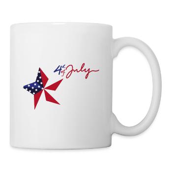 Patriotic Star Pinwheel 4th of July - Coffee/Tea Mug - white - Right