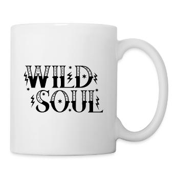 Wild Soul Flash Tattoo Style Stars and Lightning T - Coffee/Tea Mug - white - Right