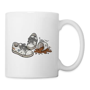 Coffee Spill Sneakers - Coffee/Tea Mug - white - Right