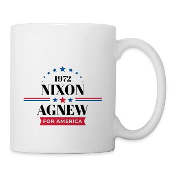 Richard Nixon Shirt 1968 Nixon Agnew Campaign birt - Coffee/Tea Mug - white - Right