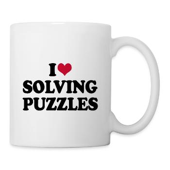 Puzzle I Love solving Puzzles - Coffee/Tea Mug - white - Right