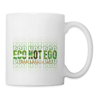 Eco not Ego Climate Change is Real - Coffee/Tea Mug - white - Right