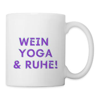 Wine Yoga And Rest - Coffee/Tea Mug - white - Right