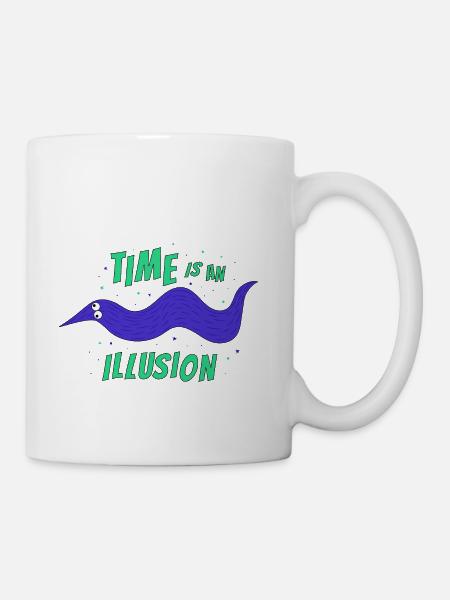 Worm Time Is An Illusion Meme - Coffee/Tea Mug - white