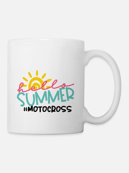 Hello Summer Motocross - Coffee/Tea Mug - white