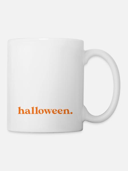 Introverted But Willing To Discuss Halloween - Coffee/Tea Mug - white