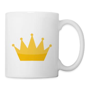 Golden Crown Tiara Shape - Coffee/Tea Mug - white - Right