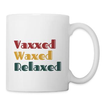 Vaxxed Waxed Relaxed Retro - Coffee/Tea Mug - white - Right