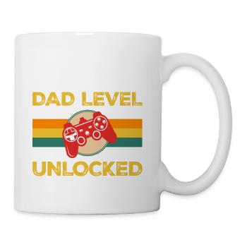 Dad Level Unlocked - Coffee/Tea Mug - white - Right