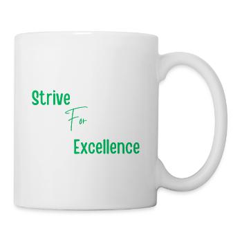 Strive For Excellence Green - Coffee/Tea Mug - white - Right