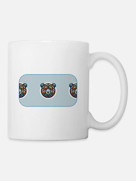 Big Bear Triptych Logo - Coffee/Tea Mug - white
