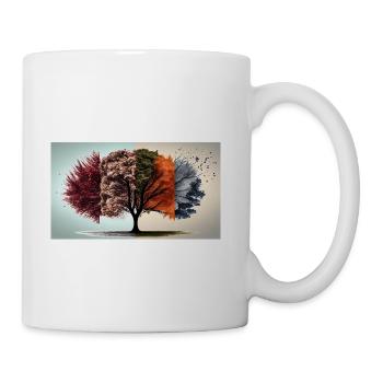 Seasonal Color Sliced Tree - Coffee/Tea Mug - white - Right
