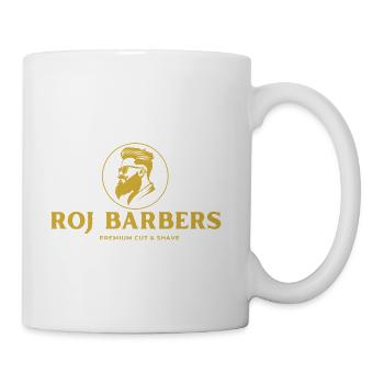 Roj Barbers Premium Cut Logo - Coffee/Tea Mug - white - Right