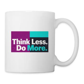 Think Less Do More Neon Split - Coffee/Tea Mug - white - Right