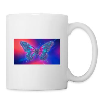 Neon Prism Butterfly - Coffee/Tea Mug - white - Right
