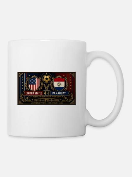 USA Paraguay 4-1 Shield 2026 - Coffee/Tea Mug - white