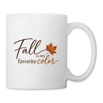 Fall Is My Favorite Color – Minimal Autumn Design - Coffee/Tea Mug - white - Right