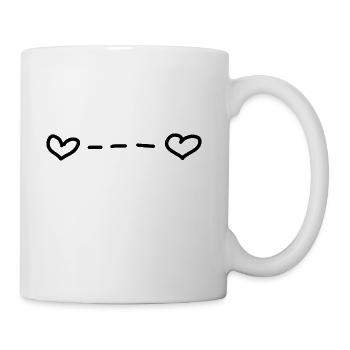 Hearts strokes - Coffee/Tea Mug - white - Right