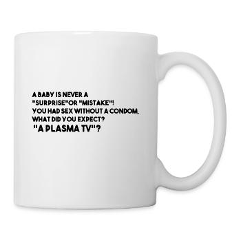 funny use condom - Coffee/Tea Mug - white - Right