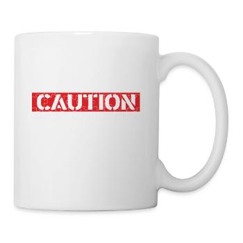 Caution Autistic Child Area - Coffee/Tea Mug - white - Right