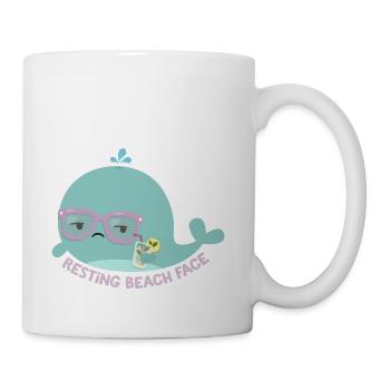 Resting Beach Face - Coffee/Tea Mug - white - Right
