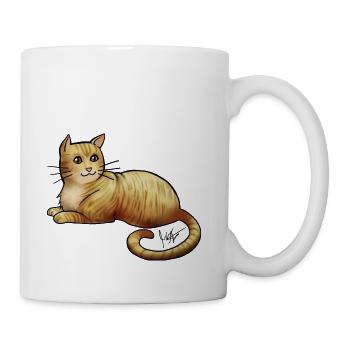 Cat American Shorthair Orange Tabby - Coffee/Tea Mug - white - Right
