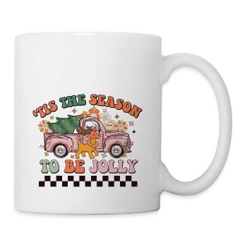 Tis The Season To Be Jolly Farm Christmas Tree - Coffee/Tea Mug - white - Right