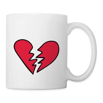 Broken heart - Coffee/Tea Mug - white - Right
